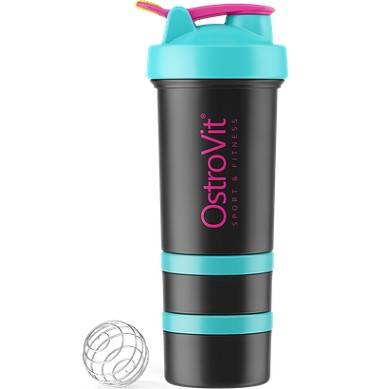 OstroVit Premium Compartment Shaker - Miami Vibes - Afbeelding 2